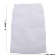 1入組白色豆漿過濾袋，廚房食品果汁酒過濾器，細網布濾袋露營必備 - 白色 - 查看 20