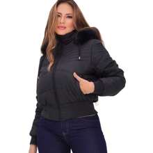 Women's Double-Sided Reversible Bobojado Cold Puffer Jacket - 淺粉色 - 查看 1