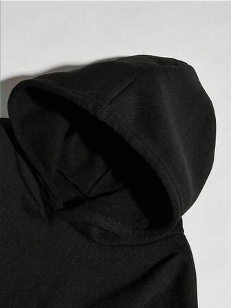 Ungdom Höst & Vinter Svart Modern Mångsidig Björntryck Varm Sweatshirt, Fleece, Huva, Tonårspojkar Presenter