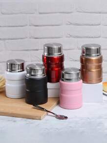 1 cái Cốc đựng thức ăn trưa giữ nhiệt mini di động 16oz có tên tùy chỉnh, đi kèm thìa thép không gỉ, bình chân không bằng thép không gỉ SUS304 - nhiều màu - Xem 8