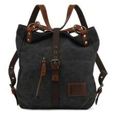 Hanalilly Handbag Shoulder Bag, Convertible Backpack Purse Tote W/ Real Leather