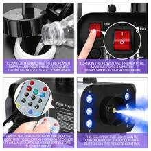 1200W Stage Fog Machine 6 RGB LED Beads With Remote Control For Halloween Home Carnival Party Wedding Music Show Club Bar KTV DJ Disco - 1 máy tính - Xem 7