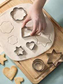 3Pcs Geometric Shaped Cookie Cutters, Baking Tools For Cake, Cookies, Polymer Clay