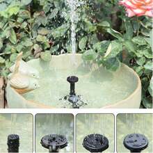 Bird Bath Fountain Pump Kit, Outdoor Solar Powered Water Pump Kit With 6 Nozzles, Fountain Solar Panel For Bird Bather, Garden Pond, Backyard Swimming Pool, Solar Pump For Outdoor Aquarium, SOLAR GARDEN FOUNTAIN FLOATING WATER PUMP WATER MESH FOR POND