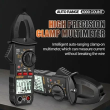 4000 Counts Digital Clamp Meter AC Current Multimeter Ammeter Voltage Tester Car Amp Hz Capacitance NCV Ohm Tool - Black - View 6