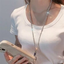 1 件装新款高端轻奢水钻斜挎链钻石链手链时尚百搭手机挂绳挂饰防摔 - 彩色 - 查看 9