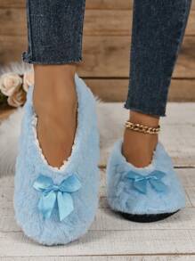RALSWNAY Women's Soft & Comfortable Indoor Slippers, Flat & Breathable Casual House Slippers,Fluffy Slippers - Teal Blue - View 7