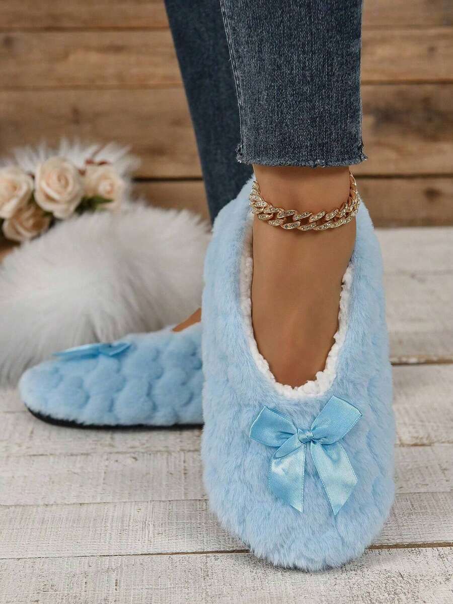 RALSWNAY Women's Soft & Comfortable Indoor Slippers, Flat & Breathable Casual House Slippers,Fluffy Slippers