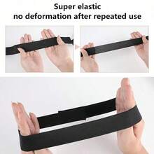 2PCS Edge Melt Band với Bảo vệ tai cho tóc giả ren Dây thun có logo được cá nhân hóa để cài dây buộc tóc ren - màu đen - Xem 8
