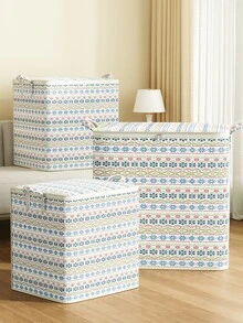 1 PIEZA Bolsa de almacenamiento de ropa para ropa de temporada del hogar, mudanza y embalaje, bolsa de compresión al vacío para organizar cajas, herramienta especial para ropa de cama, tela reforzada y mejorada, asa ancha cómoda, adecuada para almacenamiento doméstico, almacenamiento de armario y almacenamiento en almacén. - Beis - Ver 3