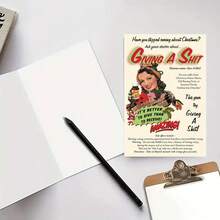 1 张，有趣的圣诞快乐贺卡，带信封 - 节日圣诞节便签卡 - 送给爸爸妈妈男朋友女朋友的幽默圣诞贺卡 - 均碼 - 查看 6