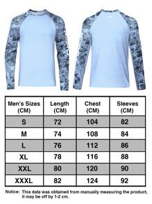 RIIIPO RIIIPO Men's UPF 100+ Performance Extended Long Sleeves Outdoor Sun Protection Fishing Shirt With UV Detection Technology, Round Neck, Camouflage Print, Integrated Microfiber Lens Cleaner, Rapid Sweat Wicking, Quick Dry, Breathable, 4-Way Stretch, Extra Hand Protection Sun Shirt, Activewear For Summer And Fall, Suitable For Hiking, Biking, Water Sport And All Outdoor Activities