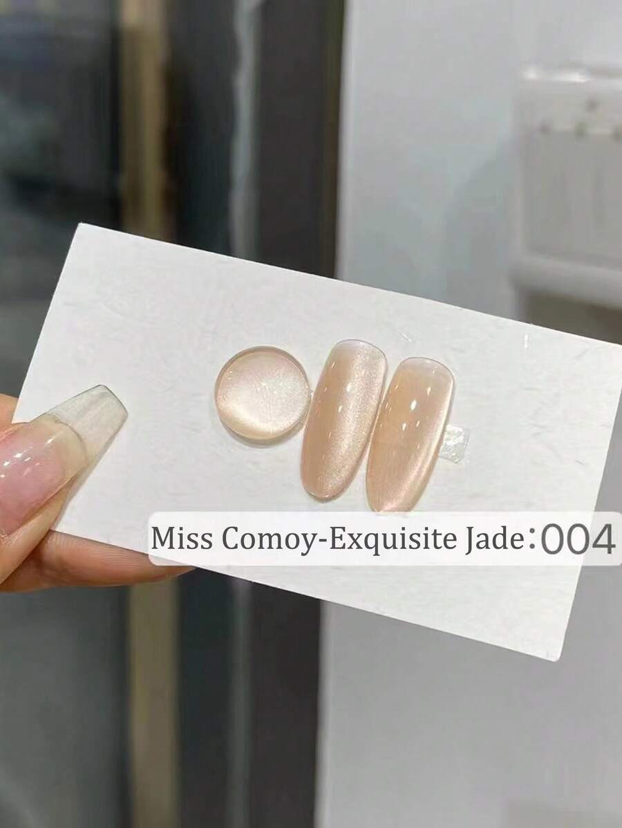 Jade Cat's Eye Nail Polish 2024 New Popular White Ice Transparent Glass