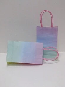 12*6*20cm 5pcs Ombre Color Paper Gift Bags, For Birthday/Party - Multicolor - View 4