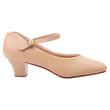 PU Leather Ankle Strap Character Shoe 1.55'' Dance Shoes For Women - Brown - View 2