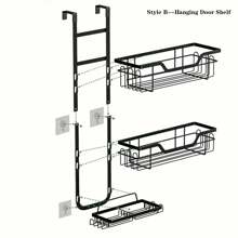 CASEGRACE 1pc Shower Caddy Over Shower Head, Large Hanging Shower Caddy With 12 Hooks For Razor Sponge, Over The Shower Head Storage Rack With Soap Basket, Hanging Shower Organizer For Bathroom