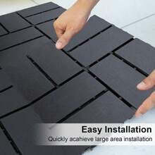 44 Pack 12"X12" Plastic Interlocking Deck Tiles - Waterproof Outdoor For All Weather. Ideal For Poolside, Balcony And Backyard. Gray And Brown. - Multiple colors - View 3