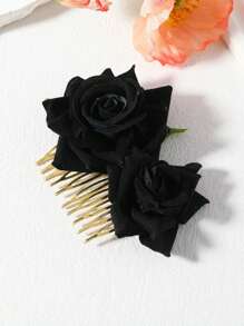 Flower Decor Hair Pin Boho Perfect Gift For Friends For Daily Use Valentine's Day Hair Combs Combs For Hair Side Comb