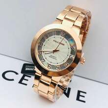 Women's Waterproof Rose Gold Watch - 紫色 - 查看 3
