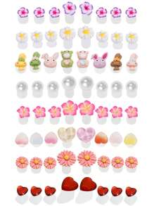 8pcs/Set Daisy-Shaped Silicone Toe Separator Nail Art Tools, Korean Style Toe Divider,Nail Supplies,Nail Tools,Nail Art Tools,Back To School,Nails,Nail Tools For Press On Nails - Multicolor - View 3