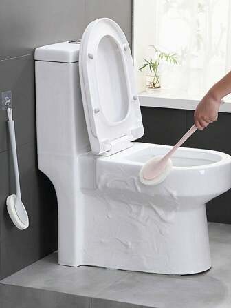 1pc Long Handle Sponge Cleaning Brush, Suitable For Home Wall, Toilet And Other Ceramic Surface Cleaning