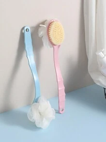 1 bàn chải tắm mềm mại nâng cấp màu hồng kèm bóng tắm dùng để tắm và chà lưng Trang trí phòng tắm tại nhà Trang trí mùa thu Trở lại trường - Hồng - Xem 8