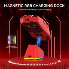 ATTACK SHARK X11 Lightweight Wireless Gaming Mouse With RGB Charging Dock,Tri-Mode-2.4G/USB-C Wired/BT,22K DPI,PAW3311 Optical Sensor,HUYU Switch, 5 Programmable Buttons For PC - Đỏ - Xem 4