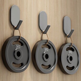 10pcs/Set High Adhesive Stick On Hooks - No Drilling Required - Super Sturdy Load Bearing - Bathroom & Toilet Wall Mounted Hanger - Multi-Function Hooks For Hanging Clothes, Towels And Bathrobes - Drill Free - Bathroom Accessories