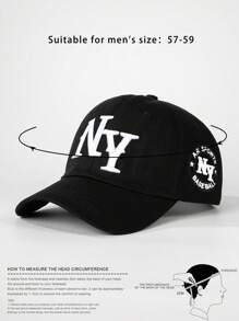 1 件刺绣纽约豹纹棒球帽，可调节户外防晒休闲帽，适合春季、秋季、旅行、海滩，男女皆宜，Y2K 风格