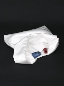 经典白色缎面塔夫绸女士优雅腕包简约蝴蝶结设计手提包 - 白色 - 查看 7