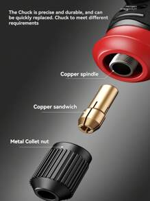 Portable Electric Polishing Machine Set, Suitable For Polishing, Grinding, Carving, Cutting, Drilling, USB Rechargeable Lithium Battery, Handheld Mini Electric Drill For Home Use, Polishing And Carving, Ideal For DIY Of Metal/Jade/Wood/Stationery/Glass/Plastic And Other Materials - Multicolor - View 10