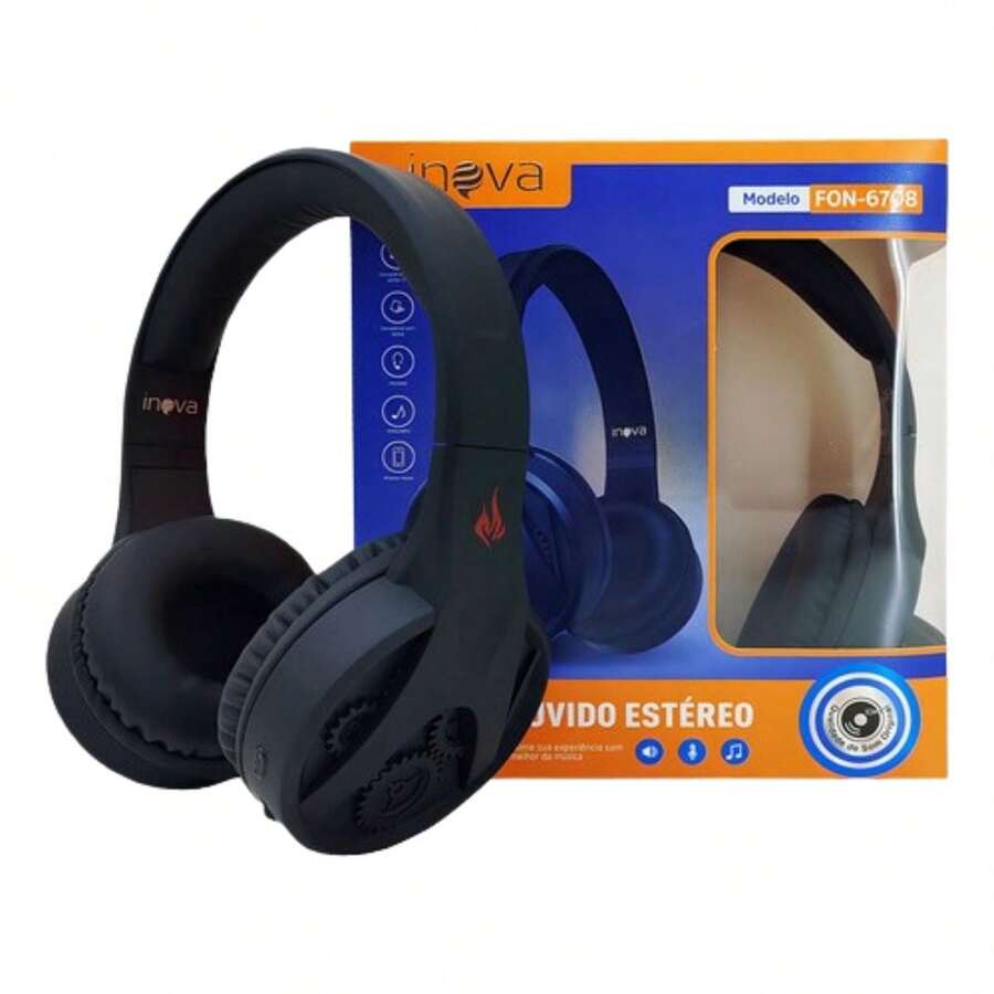 Wireless Bluetooth Headset TWS 5.0 FON-6708 Inova - 黑色 - 查看 1
