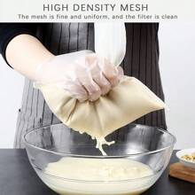 4PCS Large Size Fine Mesh Nylon Strainer For Kitchen,CheeseCloth For Straining With Handle Strainers ,Extra Fine Mesh Strainer Cheese Cloths Bulk Sieve For Cooking Kitchen Tools For Straining - White - View 2