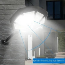 Đèn tường ngoài trời cảm biến chuyển động chạy bằng năng lượng mặt trời, đèn lối đi tích hợp cho sân vườn, hiên nhà, sân - ánh sáng trắng - Xem 5