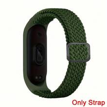 Bracelet solo en nylon compatible avec Xiao-Mi Mi Band 6 5 4 3/Amazfit Band 5, bande de remplacement pour sport réglable souple et colorée pour Xiao-Mi Mi Band 6 5 (NFC) pour hommes et femmes