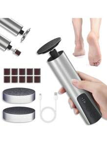 Electric Foot Callus Remover, Rechargeable Electronic Foot File Pedicure Kits, Foot Grinder For Feet Dry Dead Skin,2 In 1 Nail & Foot Sander With Sandpaper Disk