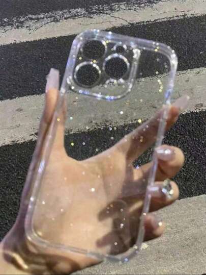 1 ốp lưng trong suốt họa tiết bầu trời sao, tương thích với iPhone 11/12/13/14 Pro Max/15 Pro Max, chống nước, chống sốc, chống rơi vỡ và chống trầy xước.