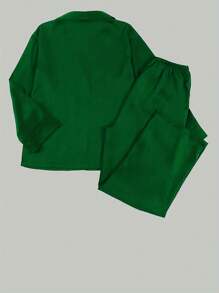 Suit Style Home Wear Ladies Advanced Sense Can Wear A Comfortable Casual Pajamas Set - 綠色 - 查看 3