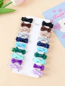20pcs Cute Children Mini Bowknot Alligator Hair Clips - Multicolor - View 6
