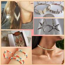 1000 件 3 毫米玻璃种子珠用于制作手链，粉色珠用于制作珠宝，小工艺珠用于 DIY 项链、耳环、钥匙链和手工艺品 - 粉色 - 查看 5