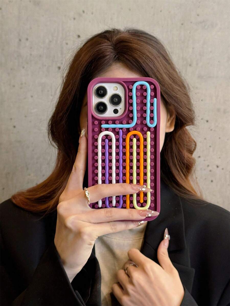 Puzzle Phone Case Compatible With Iphone 15 Pro Max, 14, 13 Pro, 12, 11 - Stress Relief Game Waterproof Shockproof Anti-Fall Scratch Resistant - Multicolor - View 1