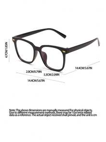 1 副简约多边形镜框无度数眼镜，适合日常佩戴 - 彩色 - 查看 5