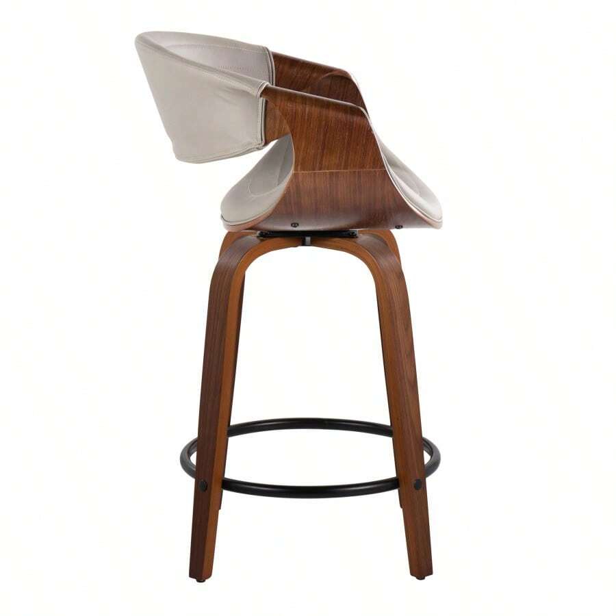 Symphony 24" MidCentury Modern FixedHeight Counter Stool With Swivel