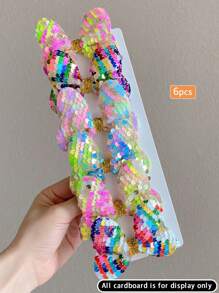 Phụ kiện tóc thắt nơ đính sequin cho trẻ em, Kẹp tóc công chúa sành điệu, Kẹp tóc chống trượt cho bé gái - Nhiều màu - Xem 11