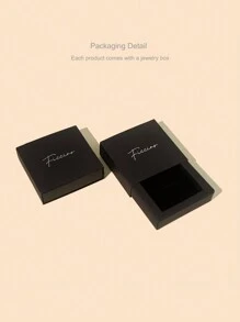FICCINO 时尚太阳和星星图腾镀金方晶锆石吊坠项链，可调节钛钢镀金 O 型链，适合送给女孩和好朋友的时尚珠宝礼物，附赠盒子 - 365n - 查看 3