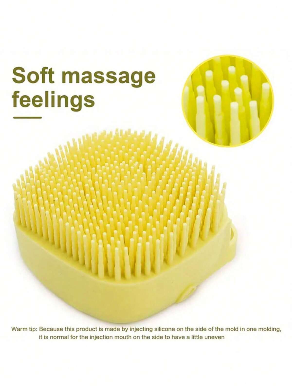 1 pièce Brosse de bain pour animaux de compagnie avec porte-savon intégré, convient pour les chats et les chiens 4