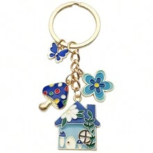 1pc Cute Keychain For Girls Kawaii Aesthetic Accessory Key Chain For Women Cartoon Arpad Backpack Charm Keyring Gifts - Multicolor - View 6