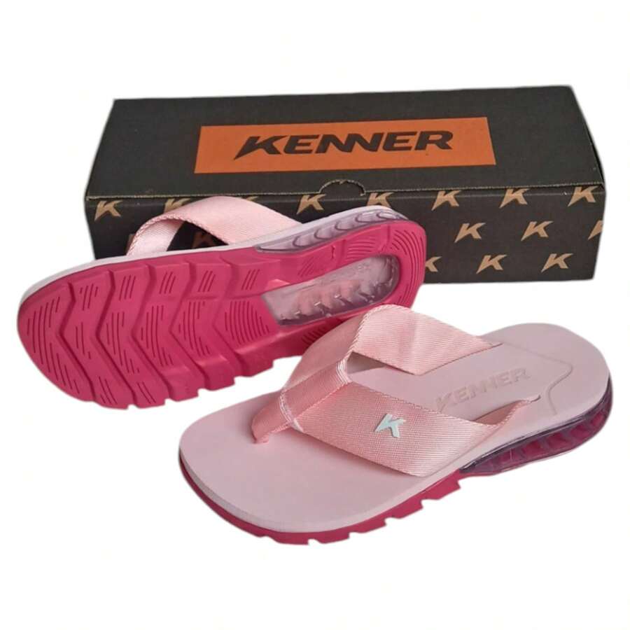 Kenner Rakka Women's Flip Flops - Baby Pink and Pink - View 1