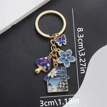 1pc Cute Keychain For Girls Kawaii Aesthetic Accessory Key Chain For Women Cartoon Arpad Backpack Charm Keyring Gifts - Multicolor - View 2