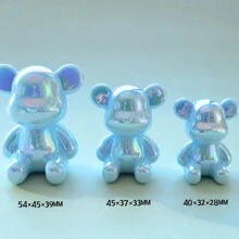 1 bộ tượng động vật hoạt hình nhiều màu sắc, đồ trang trí nhà hiện đại dễ thương, tượng động vật trang trí tủ cho phòng ngủ, phòng khách và văn phòng, lý tưởng cho năm mới, sinh nhật, tiệc cưới - Đồ trang trí hình gấu - Nhiều màu - Xem 9